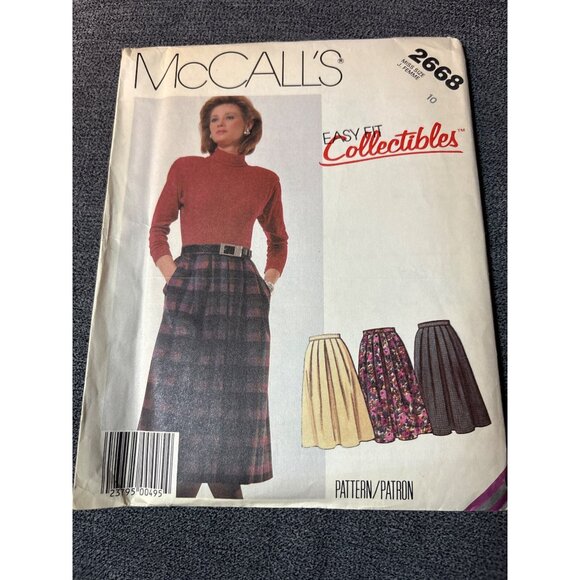 McCalls 2668 Size 10 Skirt Sewing Pattern Vintage 1986 Uncut - Picture 5 of 5